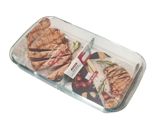 [35/16055304] DK Glass Partition Dish Rectangular 2.2L