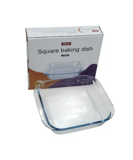 [20/87010/5111] DK Glass Square Dish 1100ml 
