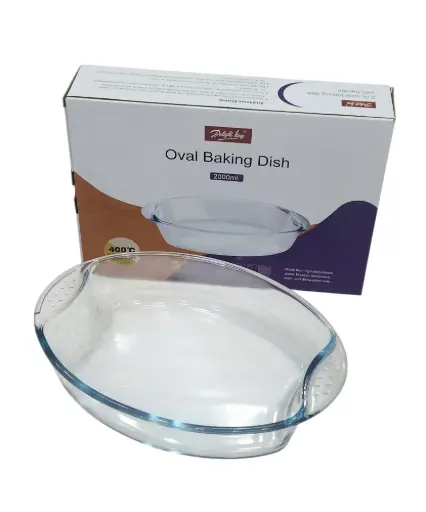 [28/84010/5141] DK Glass Oval Dish 2000ml 