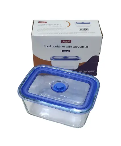 [30/92010/5191] DK Glass Food Container Vacuum Lid 1400ml 