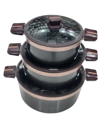 [45/13]  Cooking Pot Alphenberg Granite 3pcs