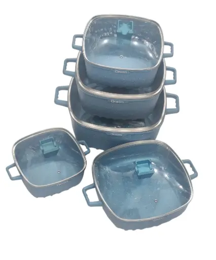 [36/10/-]  Cooking Set None Stick 10pcs