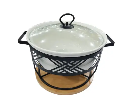 [125/42010/1127] Brilliant 10" Round Casserole with Warmer  