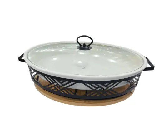 [125/330101124] Brilliant 14.5" Round Casserole with Warmer  