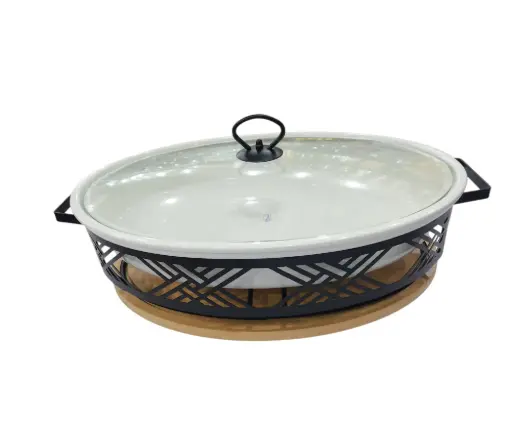 [138/330101125] Brilliant 16" Round Casserole with Warmer