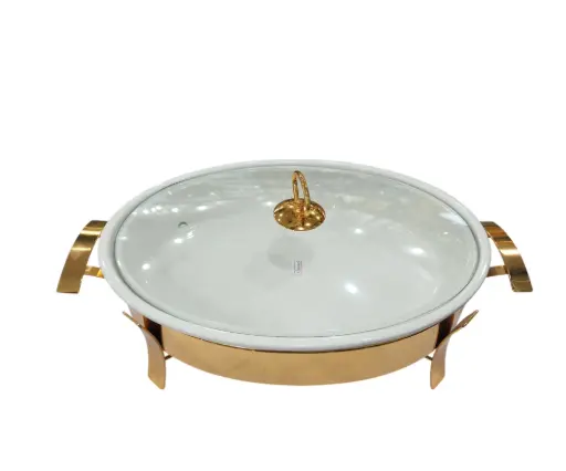 [115/36050003] Brilliant  Food Warmer with Golden Stand  