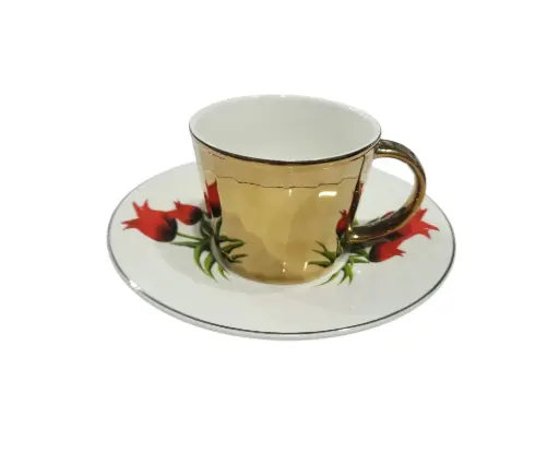 [65/230508/.] Cup & Soccer Bone China 6pcs