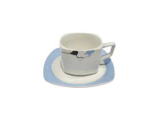 [65/23-] Cup & Soccer Bone China 6pcs