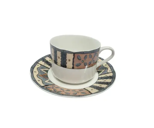 [36/10073] Cup & Soccer Bone China  6pcs 