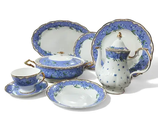 [KIC/Blue Suliman] Dinner Set Royal Classic Bone 85 pieces 12 persons