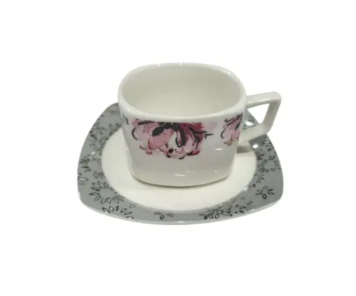 [65/17--] Cup & Soccer Bone China 6pcs