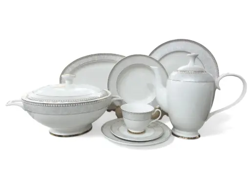 [DUCHESS] Dinner Set Bone China Yamatos Japan 85 pieces 12 person
