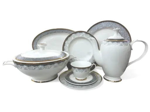 [Jasmine] Dinner Set Bone China Yamatos Japan 85 pieces 12 person