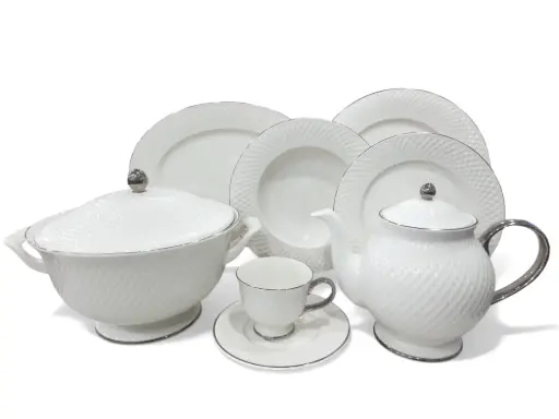 [ECLAT] Dinner Set Imperial Collection Thailand Hi Tech Ceramic 85 pieces 12 person