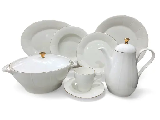 [BLISS /GL] Dinner Set Imperial Collection Thailand Hi Tech Ceramic 85 pieces 12 person