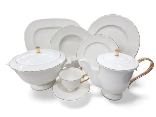 [LUXE /GL] Dinner Set Imperial Collection Thailand Hi Tech Ceramic 85 pieces 12 person