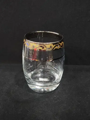 [55/200508] Glass Tumbler Golden 6 Pieces