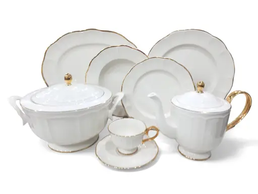 [NEW RITZ /GL] Dinner Set Imperial Collection Thailand Hi Tech Ceramic 85 pieces 12 person