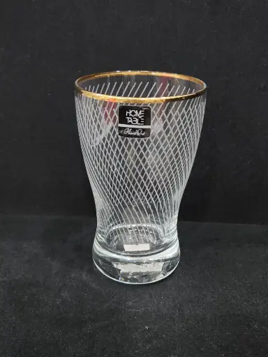 Glass Tumbler Golden 6 Pieces